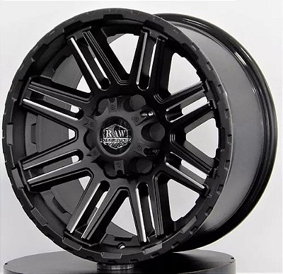 RODAS OFF ROAD OR-04 ARO 18 Furação 6x139 PRETA FOSCO MILLING