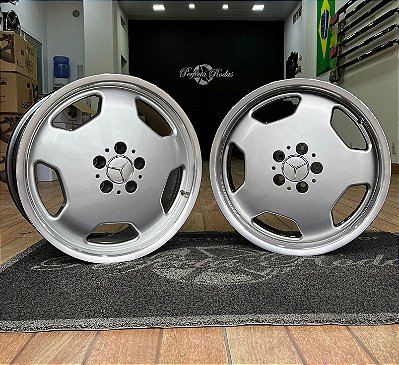 RODAS MERCEDES DUAS TALAS MONOBLOCO MC/M26 ARO 18 Furação 5X112