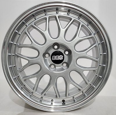 RODAS BBS LM ARO 17 Furação 5X100 PRATA DIAMANTADO