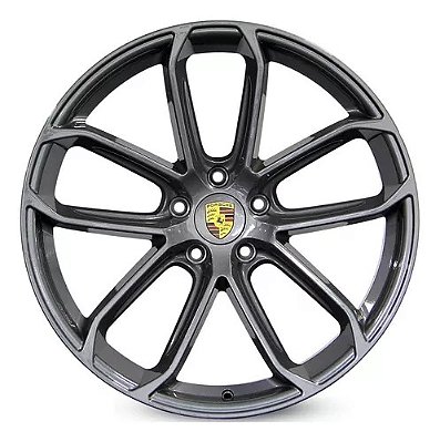 RODAS PORSCHE MACAN GTS ARO 22 DUAS TALAS FURAÇÃO 5X130 GRAFITE