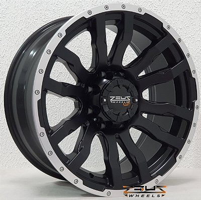 RODAS OFF ROAD ZWAT2 DODGE RAM ARO 20 Furação 8X165 PRETA DIAMANTADO