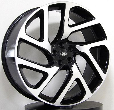 RODAS VELAR AUTOBIOGRAPHY RANGE ROVER ARO 22 Furação 5X108 PRETO DIAMANTADO