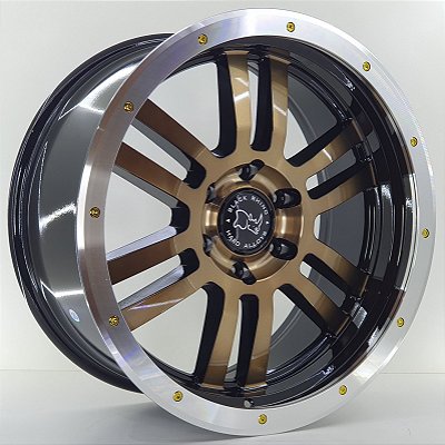 RODAS OFF ROAD BLACK RHINNO DM ARO 20 Furação 6X139  BRONZE