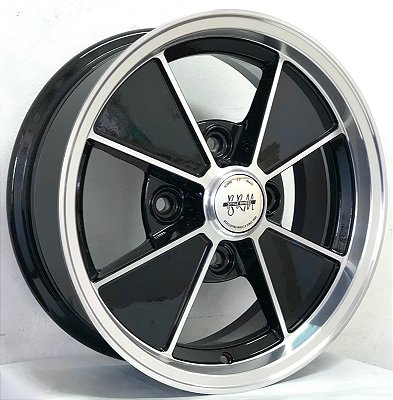 RODA BRM PRETA DIAMANTADA ARO 15X5,5 FURAÇÃO 4x130