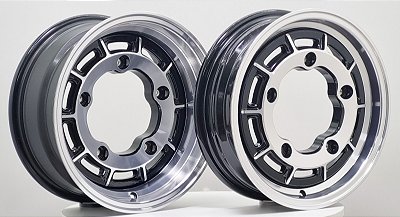 RODA Super Leggera PRATA ARO 15X4,5 15X6,5 FURAÇÃO 5X205 preto