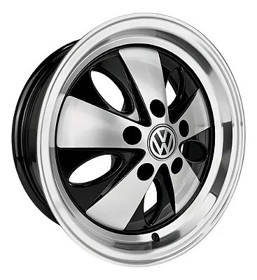 RODA CIGOLETTA PRETA DIAMANTADO ARO 15x8 FURAÇÃO (5X205)