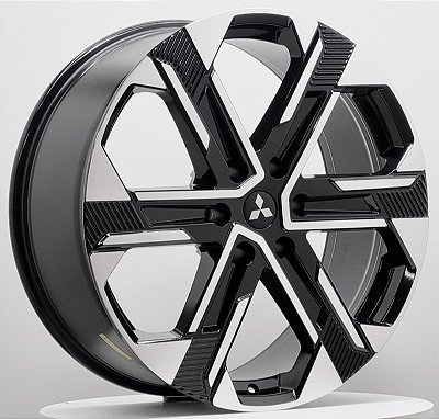 RODAS MITSUBISHI MT02 ARO 20X9 6X139,7  PRETO DIAMANTADO