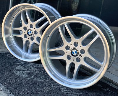 RODA RAWB39 BMW M5 E34 PRATA DIAMANTADA ARO 19 EM 2TALAS FURAÇÃO 5X120