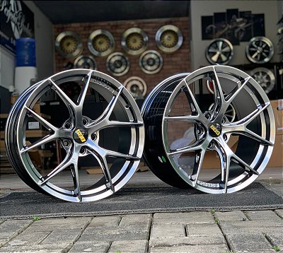 RODAS BBS1 ARO 19  FURAÇÃO 5X112 FLOW FORMING HIPER BLACK