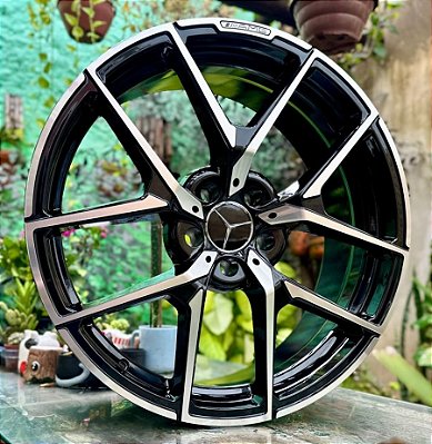 RODAS MERCEDES PRZ4 ARO 20 FURAÇÃO 5X112 PRETA DIAMANTADA