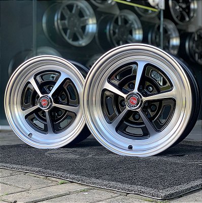 RODAS MAGNUM 500 ARO 14 FURAÇÃO 5X114 PRETA DIAMANTADO