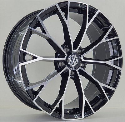 RODAS GOLF R ARO 19 FURAÇÃO 5X112 PÇRETO DIAMANTADO