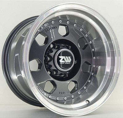 RODAS ZW KQ3 ARO 16 TALA 10 FURAÇÃO 6X139 GRAFITE DIAMANTADA