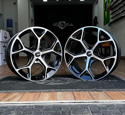 RODAS AUDI RS6 ARO 18 FURAÇÃO 5X100 PRETO DIAMANTADO
