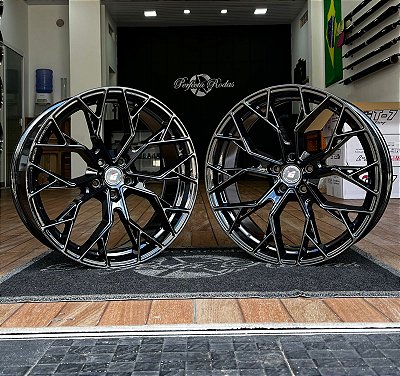 RODAS GTS SPORT ARO 22 FURAÇÃO 5X120 PRETO