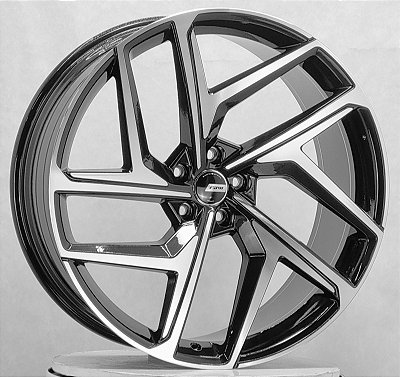 RODAS AUDI MCA38 ARO 22 FURAÇÃO 5X112 PRETA DIAMANTADA