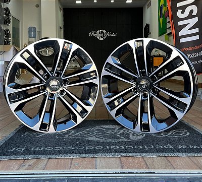 RODAS BLAZER ARO 22 FURAÇÃO 6X139 PRETO DIAMANTADO
