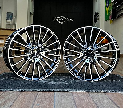 RODAS MERCEDES ZWMA3 ARO 17 FURAÇÃO 5X112 PRETO DIAMANTADO