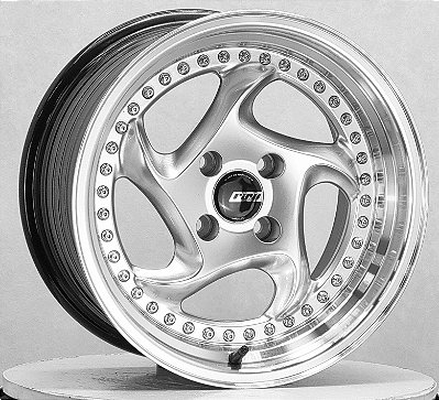 RODAS SPINEL DEEP ARO 15 TALA 8 FURAÇÃO 4X100 PRATA DIAMANTADA