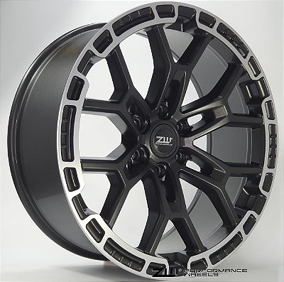 RODAS ZWTFR1 ARO 22 FURAÇÃO 6X139 PRETO DIAMANTADO