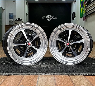 RODAS MAGNUM 500 ARO 15 FURAÇÃO 5X114 PRETA DIAMANTADO