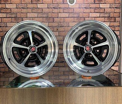 RODAS MAGNUM 500 ARO 15 FURAÇÃO 5X114 PRETA DIAMANTADO ET0