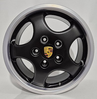 RODA PORSCHE CUP 1 ARO 17X7 FURAÇÃO 5X130 PRETA