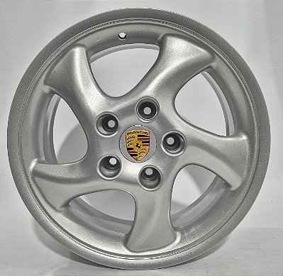 RODA PORSCHE CUP 3 ARO 17 PRATA FURAÇÃO 5X130