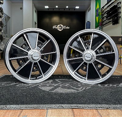 RODA BRM PRETA DIAMANTADA ARO 15X5,5 FURAÇÃO 5X205