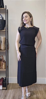 Conjunto Saia e Blusa pespontado