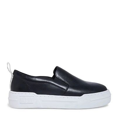 Tênis Slip On Santa Lolla Couro Confort Preto 2