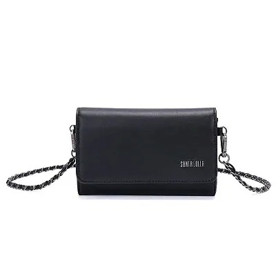 Bolsa Pequena Soft Preta Alça Transversal