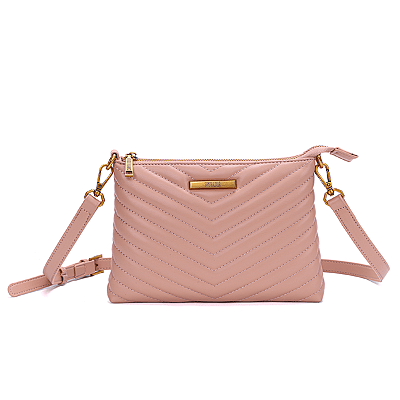 Bolsa Pequena Material Soft Rosa Ballet Alça Transversal
