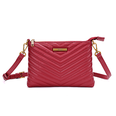 Bolsa Pequena Material Soft Vermelho Cherry Alça Transversal