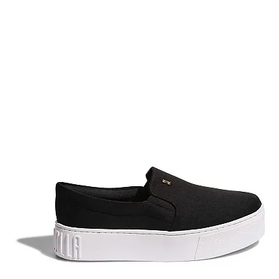 Tênis Slip On Santa Lolla Suede Sola Alta Preto