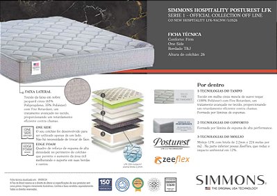 COLCHÃO SIMMONS HOSPITALITY FIRME + CAMA ARTICULADA