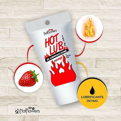 Hot Lub - Lubrificante Beijável de Morango