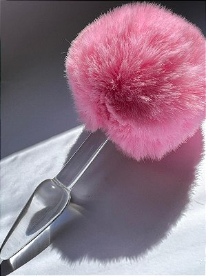 Plug Anal P de Vidro com Pompom