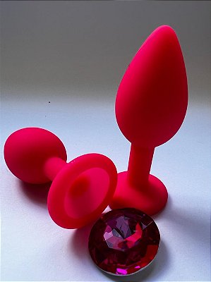Plug Anal Silicone com joia removível