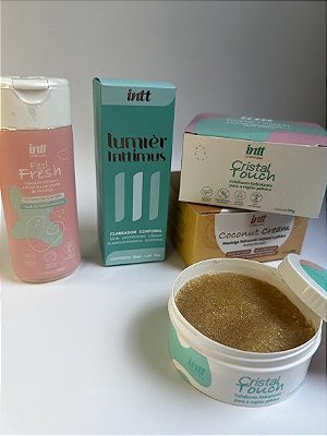 Kit Cuide-Se 04 -  Cristal Touch  + Sabonete Feel Fresh + Hidratante Coconut Cream + Clareador Lumier