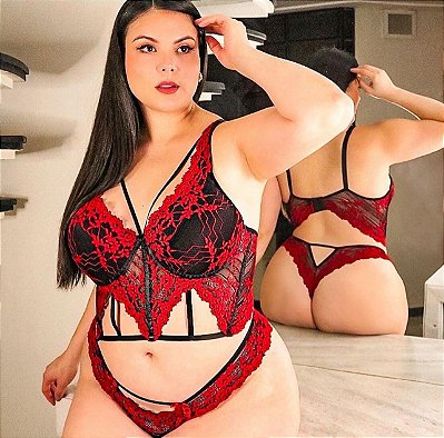 Conjunto Amor Perfeito Preto & Vermelho