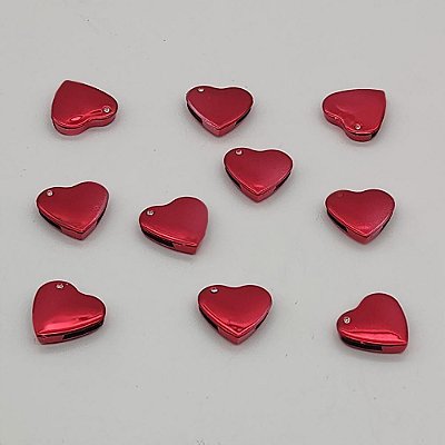 Coração em Metal  Vermelho
