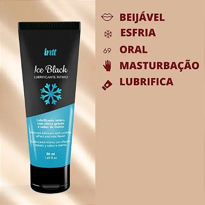 Lubrificante  Efeito Gelado Ice Black - Intt