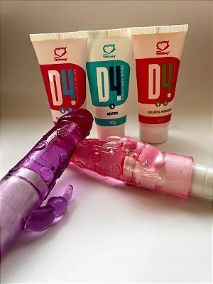 Kit Bastão Mais Lub 02 - Bastão removível + Lubrificante Intimo D4