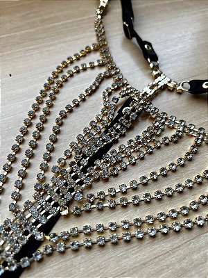 Calcinha sexy Plus Cortina de Strass