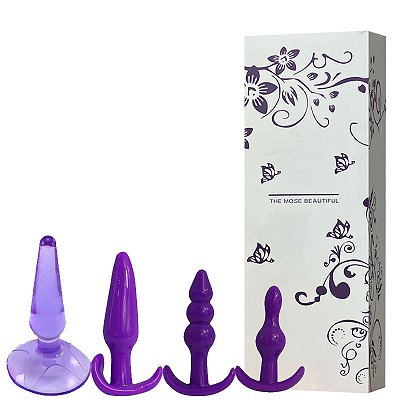 Kit com 4 Plugs Anais com Diferentes Diâmetros