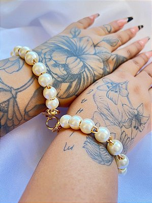 Algema Erótica Gold De Perolas