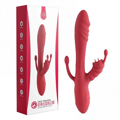 Vibrador de ponto G, com estimulador de clitóris