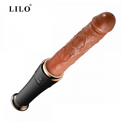 Taco  2 em 1 com aquecimento, vai e vem 19cm Penetráveis + Lingua - LILO