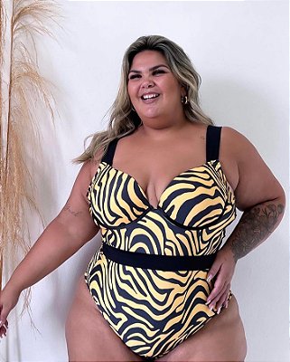 Maiô Sereia estampa Animal Print